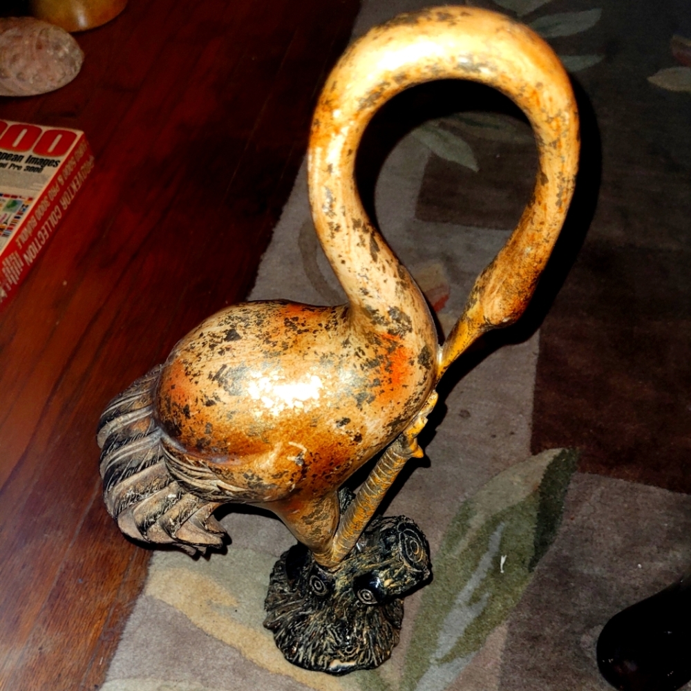 Wooden carved crane